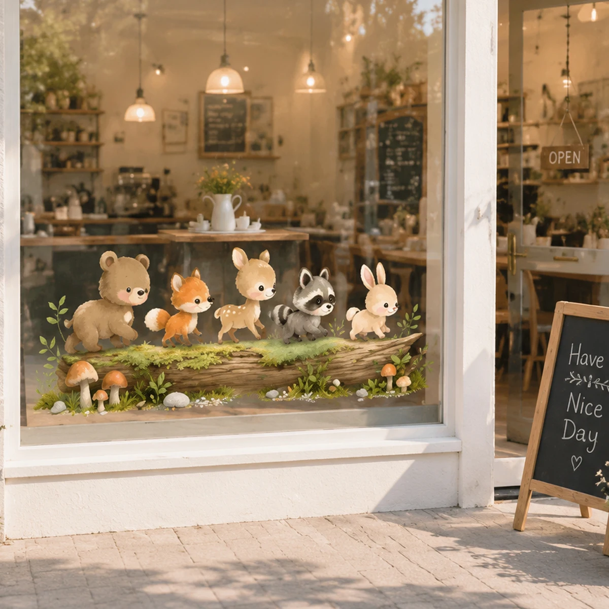 Nursery Forest Animals Window  - Baby Nursery Artwork ulasan dan harga