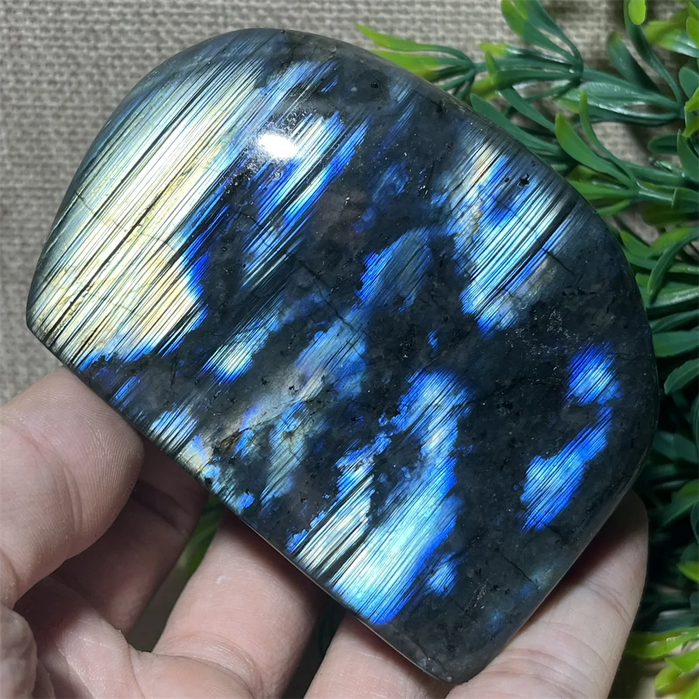 Natural Crystal Blue Labradorite Glitter Quartz Beauty Stone Minerals Healing High Quality Reiki Living Decoration