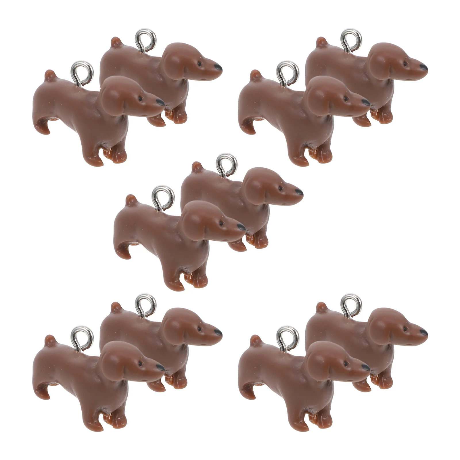 

10Pcs Resin Dachshund Puppy Pendants Cute Dog Charms DIY Jewelry Making Animal Accessories Necklace Bracelet Earring