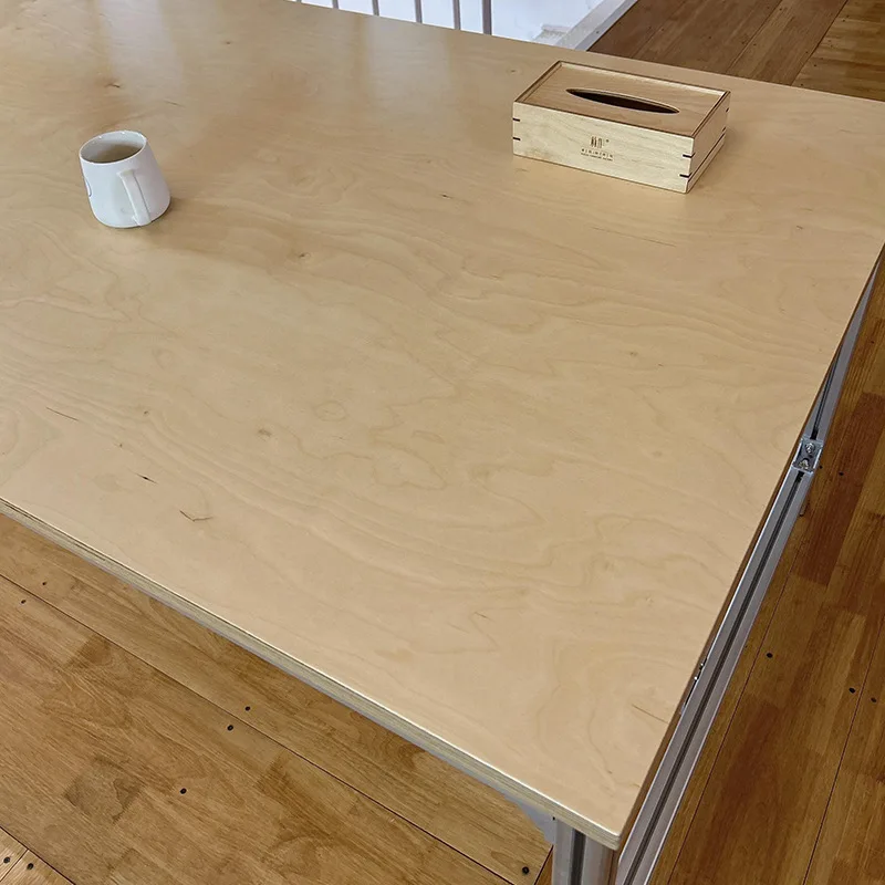 Ocean plate dining table Minimal rectangular conference table Workbench Simple strip table Creative desk