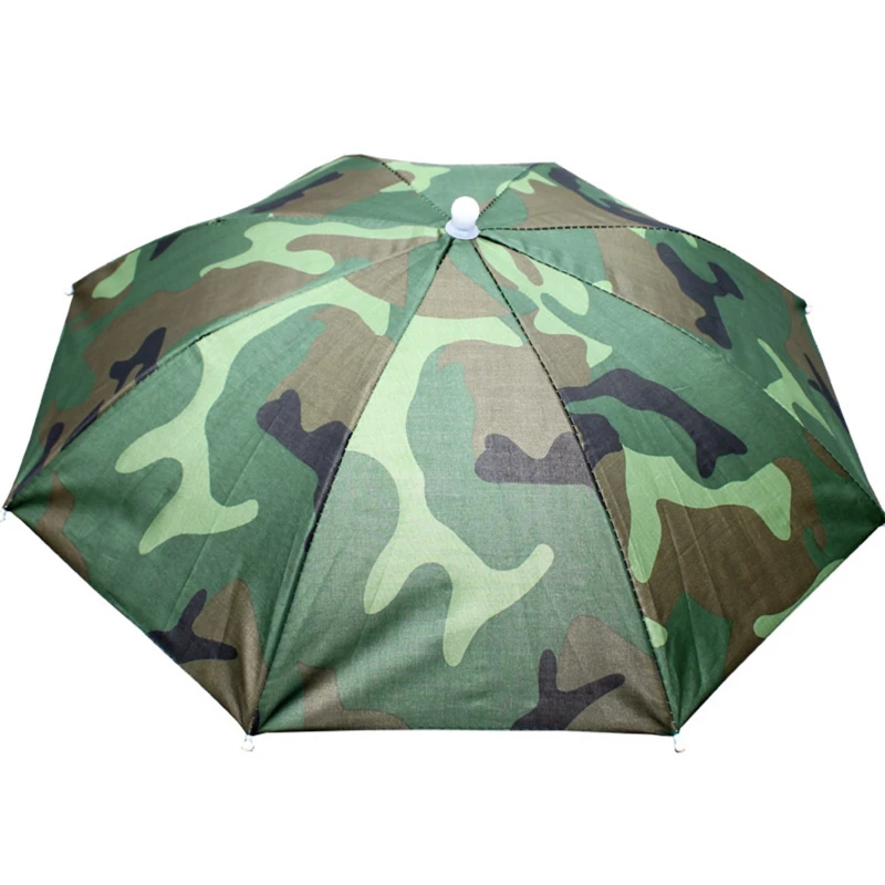 Children Rain Umbrella Hat Portable Foldable Outdoor Sun Shade Waterproof Camping Fishing Headwear Cap Kids Beach Head Hats