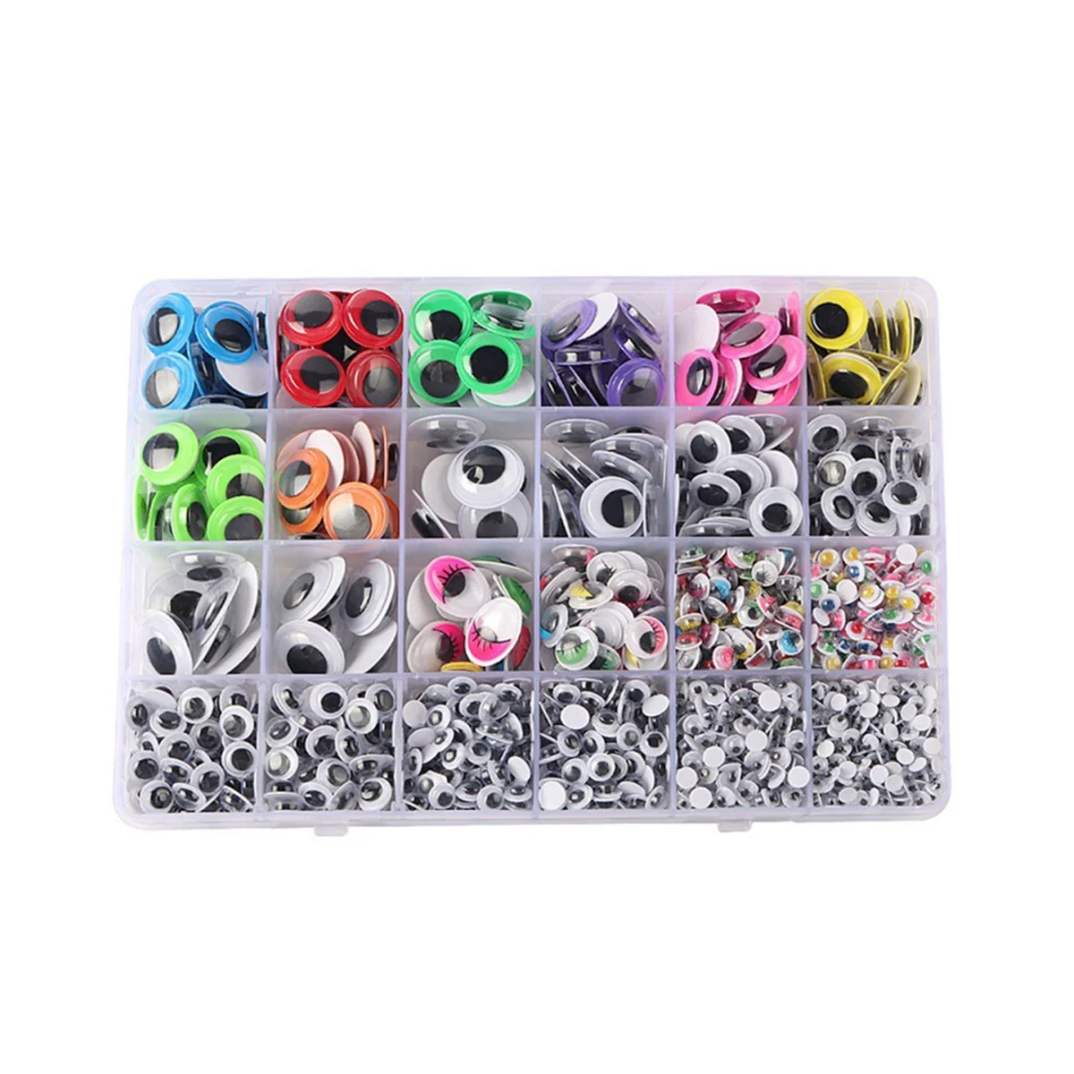 

Colored Shaking Eyes Self-Adhesive Googly Eyes 4mm-25mm DIY Toy Making Small Eye Stickers Black White Movable Eyes