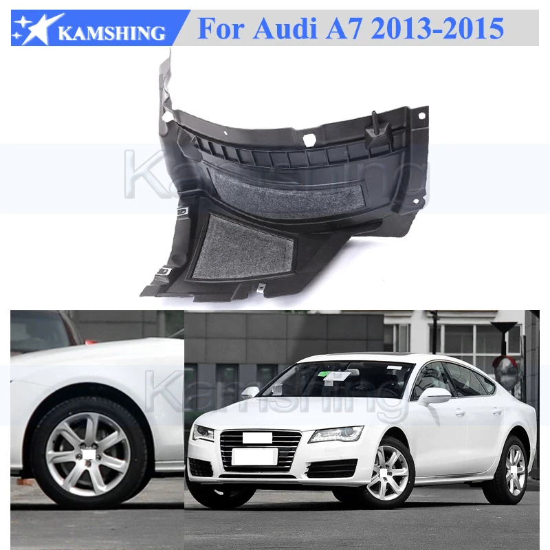 Kamshing Front Fender Liners Splash Shield Guard For Audi A7 2013-2015 Front Fender Liner 4G8853887C 4G8853888C