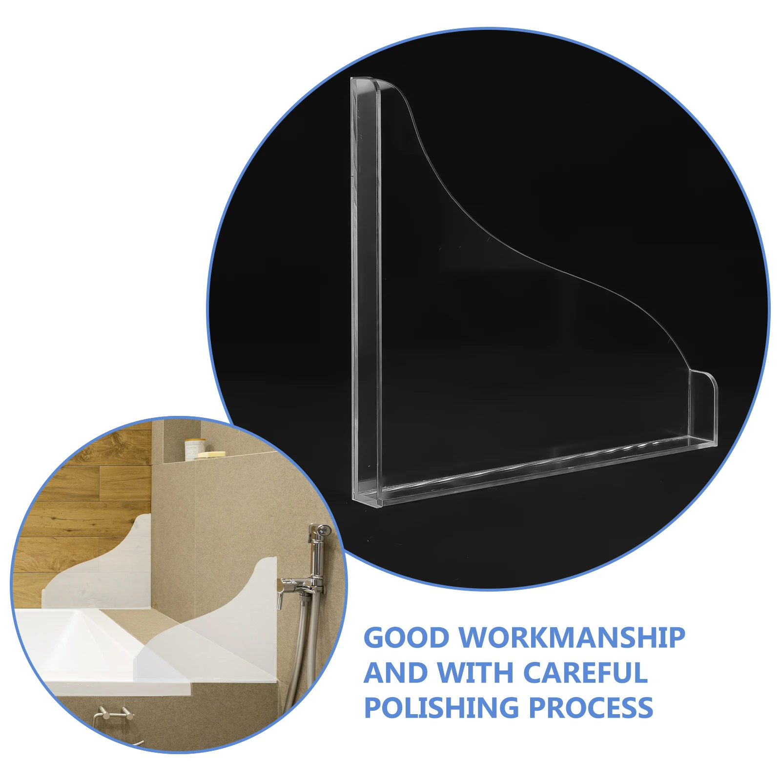 

Acrylic Bathtub Splash Guards Clear Anti Splashing Baffle Water Trough Bathroom Shower Home Safety Accessories
