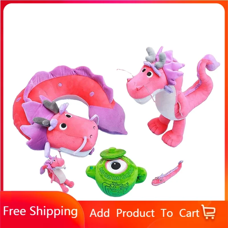 35cm Anime Wish Dragon Plush Toy Magic Teapot Stuffed Figure Plushies Doll Cartoon Movie U-Shaped kawaii Pillow Pendant Keychain