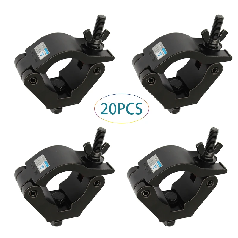 

20Pack Stage Light Clamp Hook Aluminum Alloy Truss-O Light Clamps Heavy Duty 750KG Fit Tube/Pipe OD 58-61mm Lighting Hook