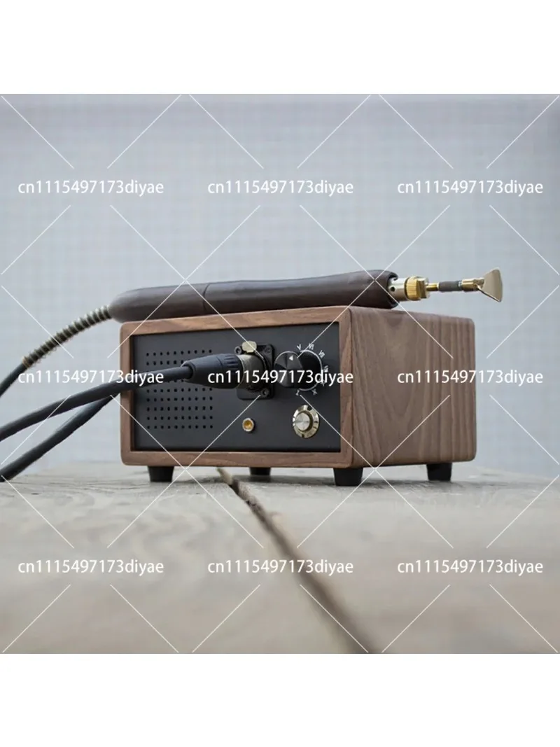 Electric Leather Creasing Edging Machine 100-240V Heating Handle Creaser Crimper Tool with 5 Tips for Leather Craft
