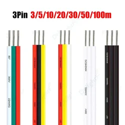 3Pin LED Strip Cable 22 20 18AWG LED Extension Wire Flexible 12V Electrical Wire For WS2812B WS2811 Dream Color Led Strip Lights