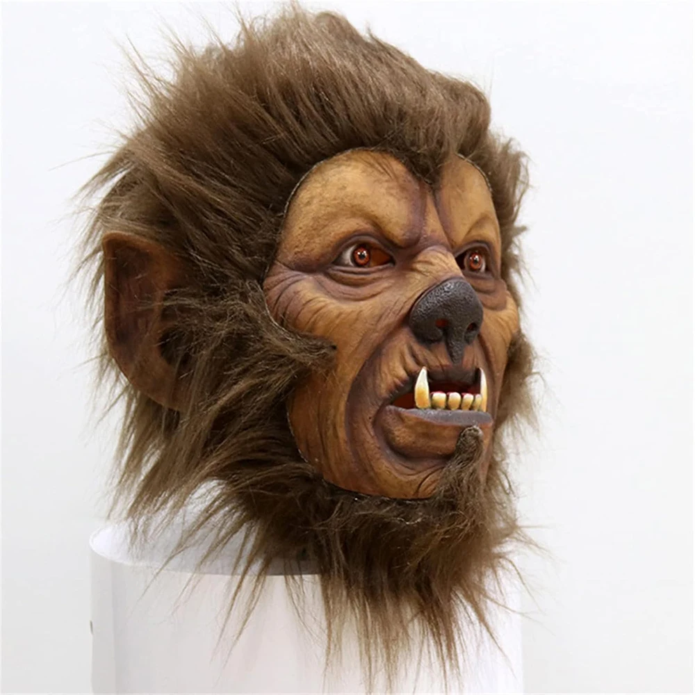 Halloween Wild Man Mask Full Head Wild Man Mask Costume Carnival Mask for Holiday Masquerade Carnivals Cosplay Party