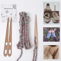 Large Eye Sewing Needles DIY Wooden Weaving Loom Tools Tapestry Darning Two Big Eye Yarn Knitting Needles Needlework Crafts