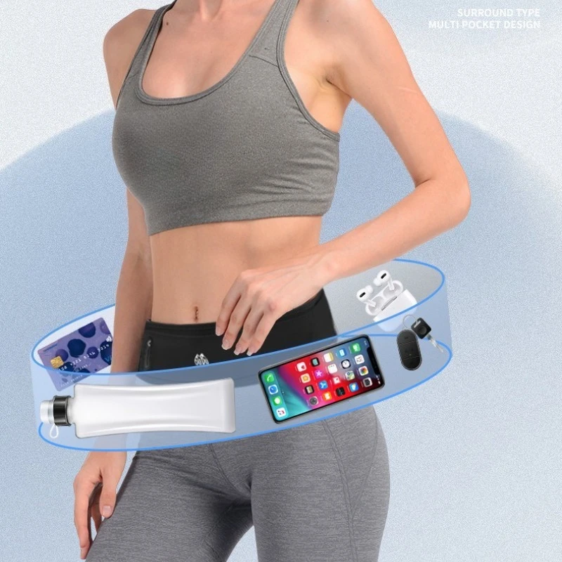 الرجال والنساء مع زجاجة ماء وحقيبة الهاتف وحقيبة الخصر وحقيبة الجري والمشي لمسافات طويلة وحقيبة الظهر المائية وإكسسوارات الجري حزمة فاني