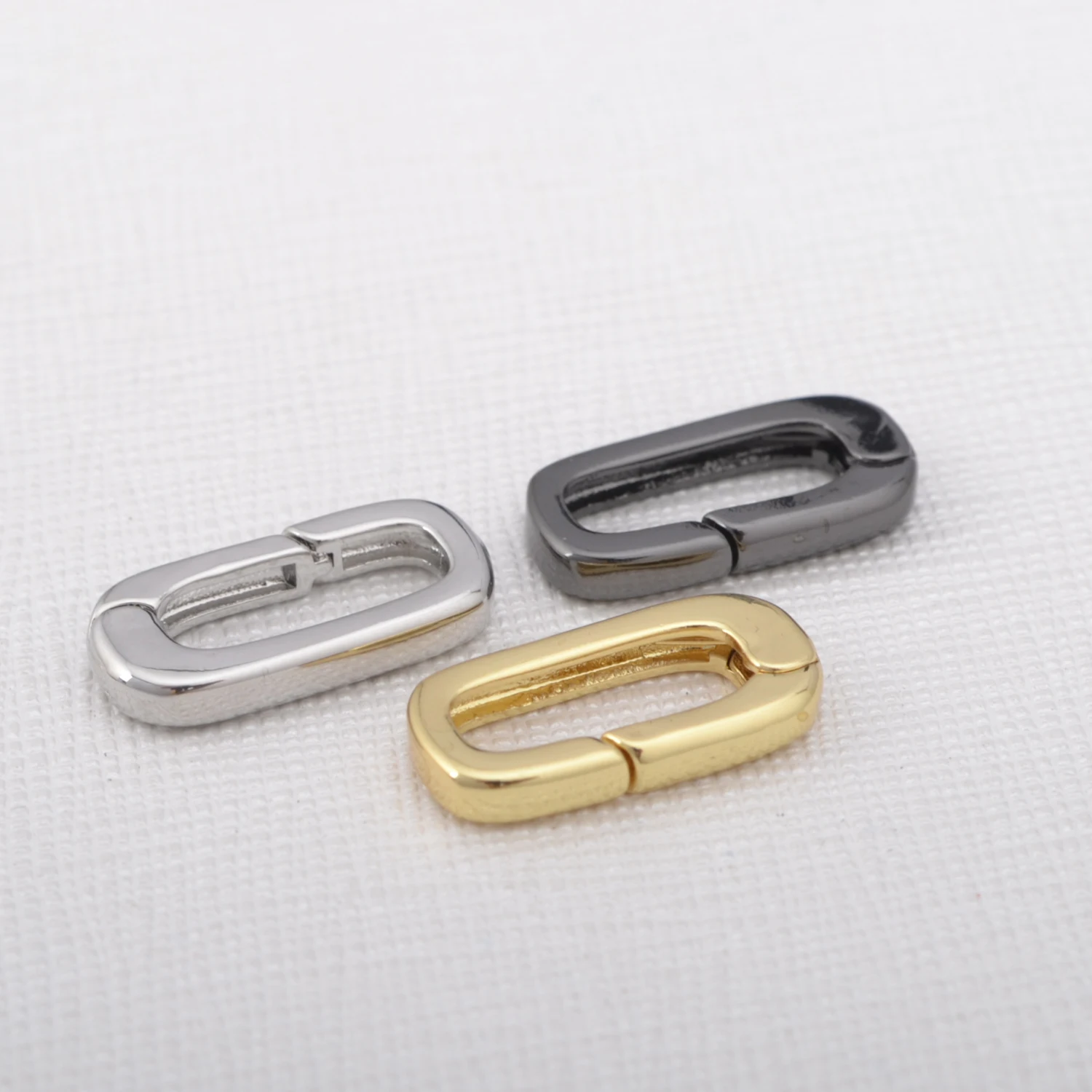 LJRIVER 4 Pcs Clasp for Handmade Jewellry Making Supplies Brass Lobster Clasp for Bracelet/Necklace Chains Parts for DIY Jewelry