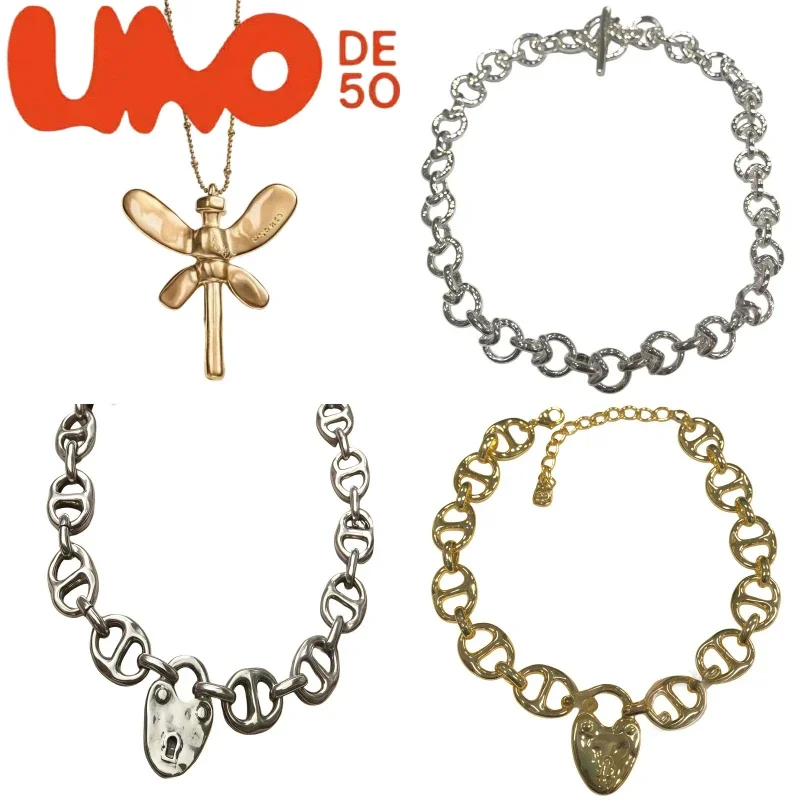 UNOde50 قلادة من الذهب والفضة عيار 24 قيراط - قطعة فاخرة مخفضة لكل مناسبة