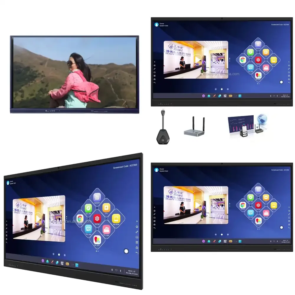 

for Gold seller Built-in AI and Microphone 65 75 86 Inch Touch Screen 4K 3840x2160 Interactive Display for