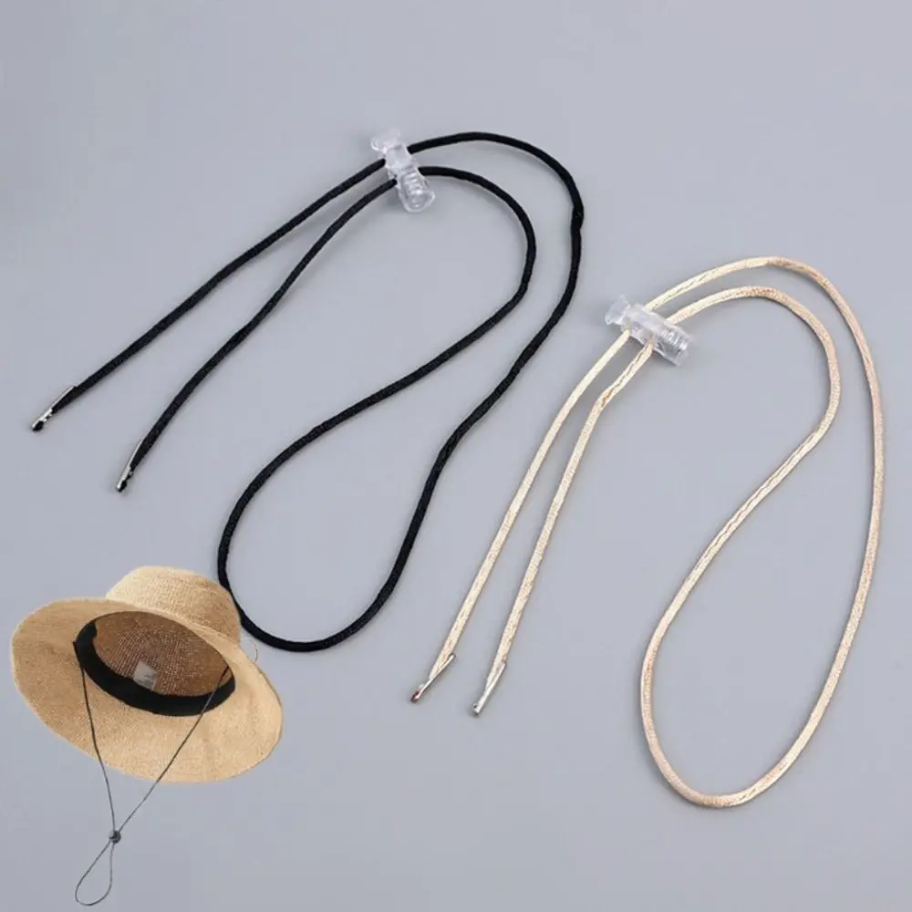 10pcs Removable Hat Chin Cord Straps Anti-lost Adjustable Hat Windproof Rope Fastener Lock Sun Hat Lanyard Straw Hat