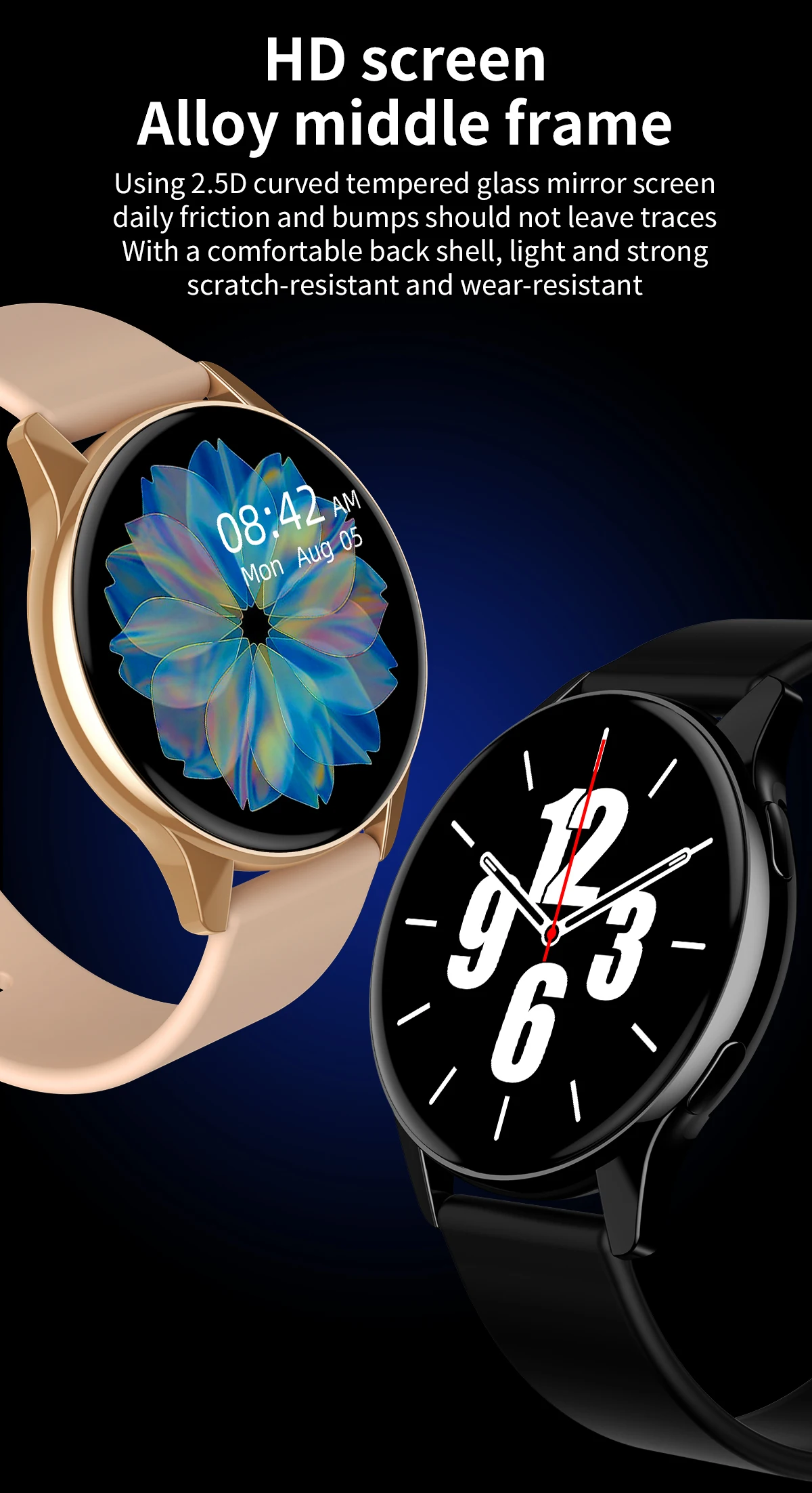 Watch 6 Upgrade SmartWatch 2026 Musiksteuerung Outdoor-Sportuhr Bluetooth-Anruf Herzfrequenz Nachrichtenbenachrichtigung Wetter Smartwatch – Detail 9