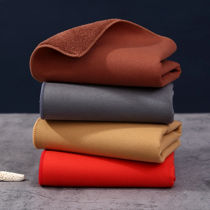 1PC Suede Double-sided Absorbent Traceless Reusable Glass Cleaning Cloth Car Wash Towel Drying Towel