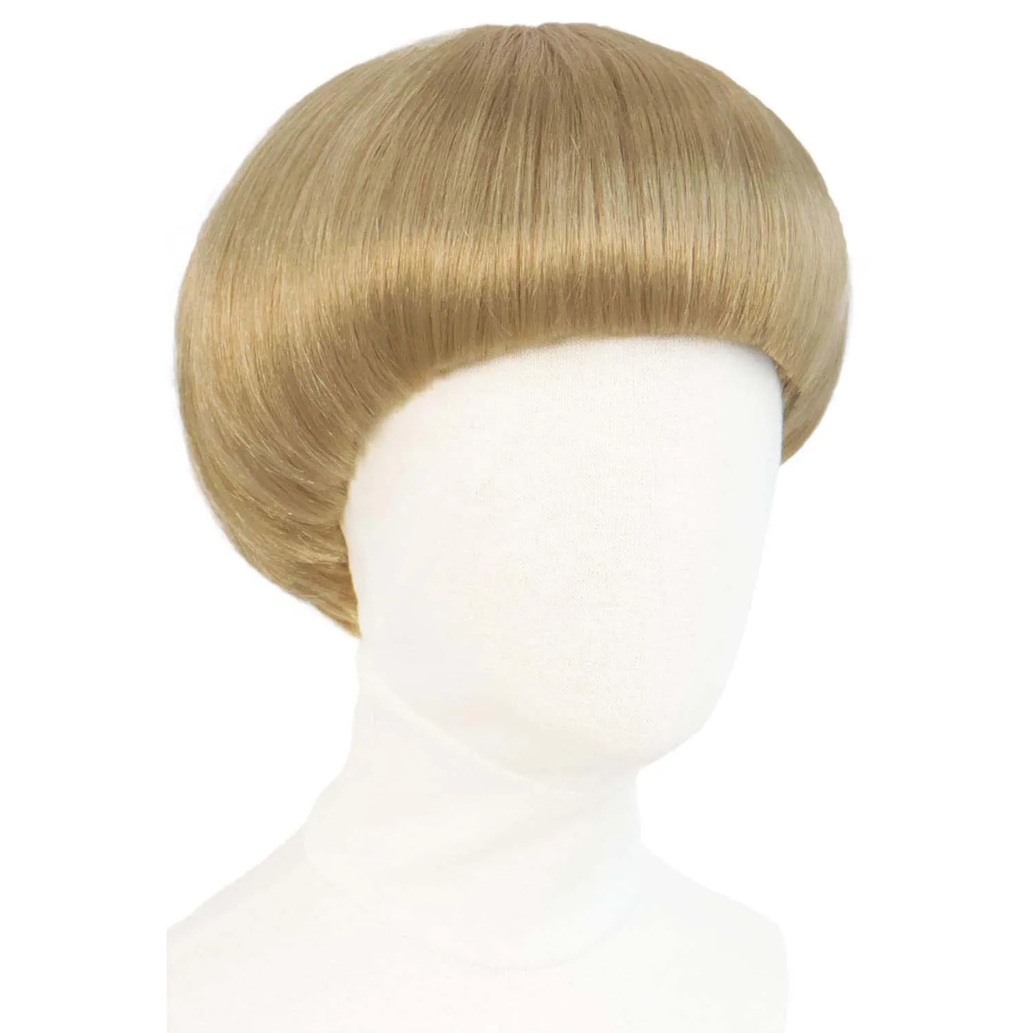 Synthetic Short Blonde Mushroom Wig for Men 60's Bowl Cut Wigs for Anime Movie Costume Halloween Cosplay Party,Multi-colored Wig