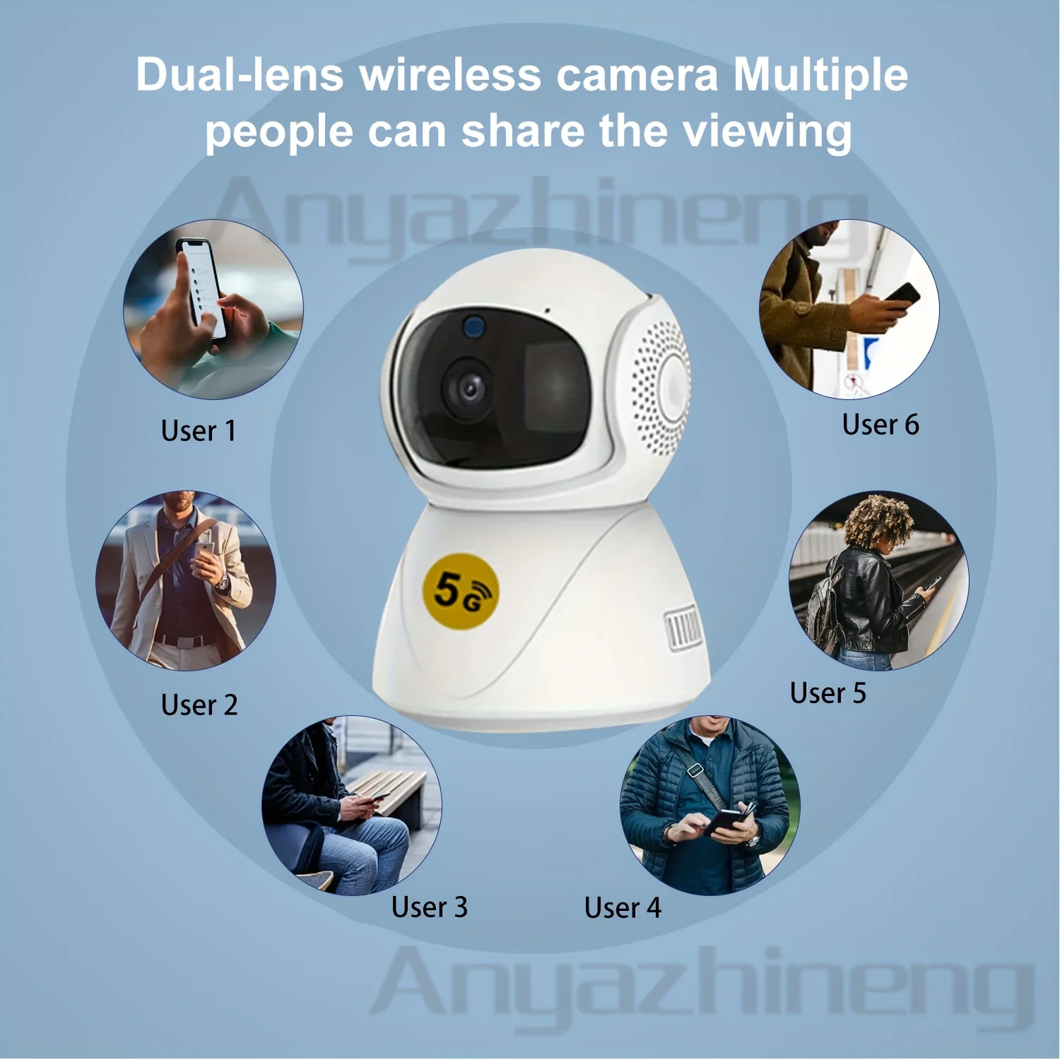 جهاز مراقبة الطفل اللاسلكي الذكي الدوار مع دوران PTZ وصوت ثنائي الاتجاه يظهر عن بعد حالة منزلك