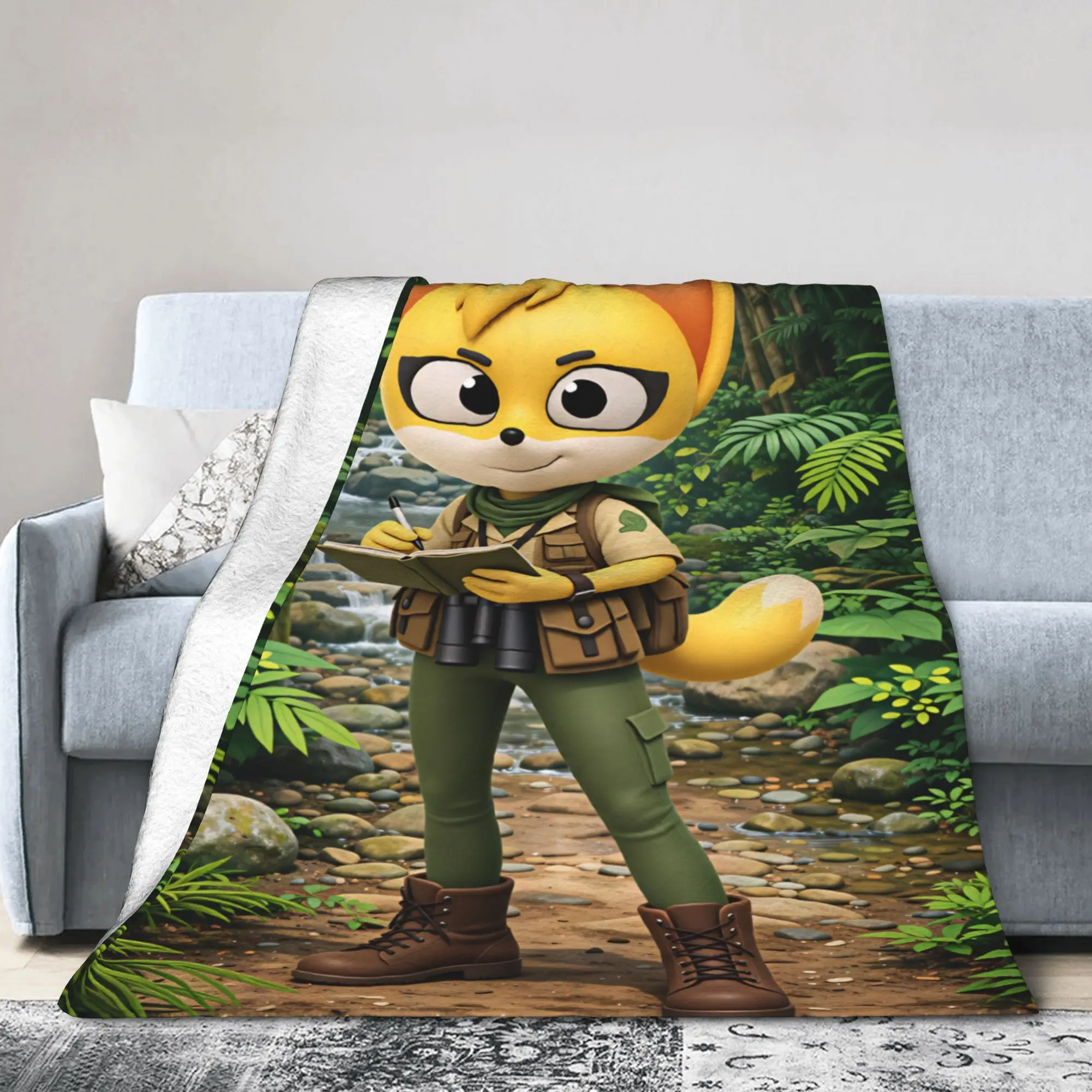 The Creature Cases Cartoon Animation Television Soft Warm Blanket  Plush Throw Blanket Living Room Flannel Bedspread Sofa Cover