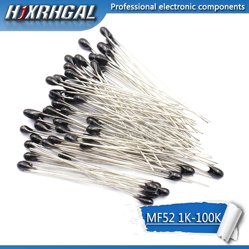 20pcs MF52AT MF52 B 3950 NTC Thermistor Thermal Resistor 5% 1K 2K 3K 4.7K 5K 10K 20K 47K 50K 100K hjxrhgal