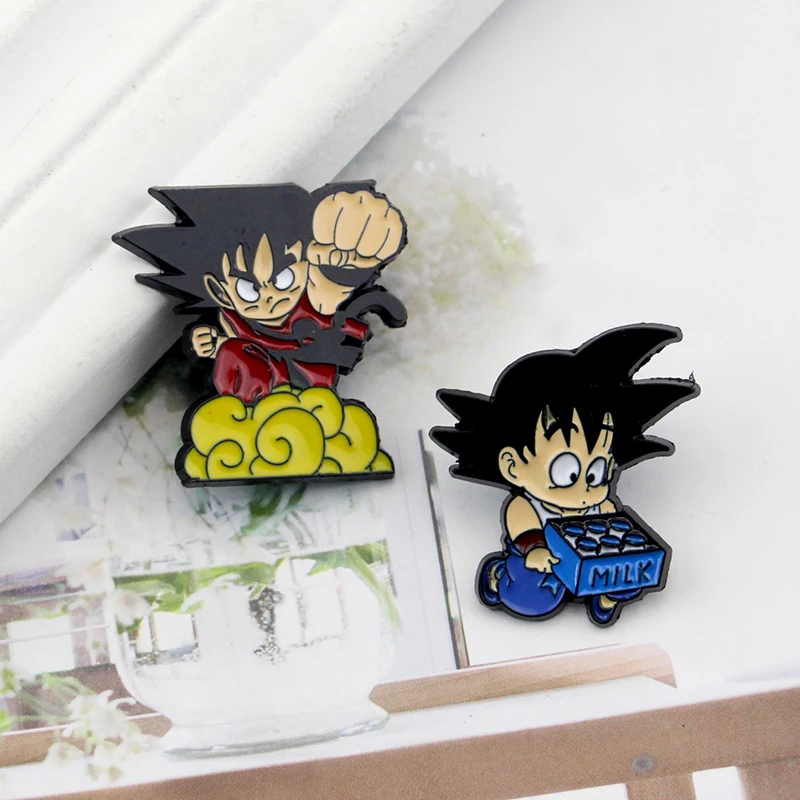 7 Balls Z Anime Son Goku Brooch Children Clothing Decorative Badge Men Cartoon Backpack Alloy Personality Badge Accessories Gift