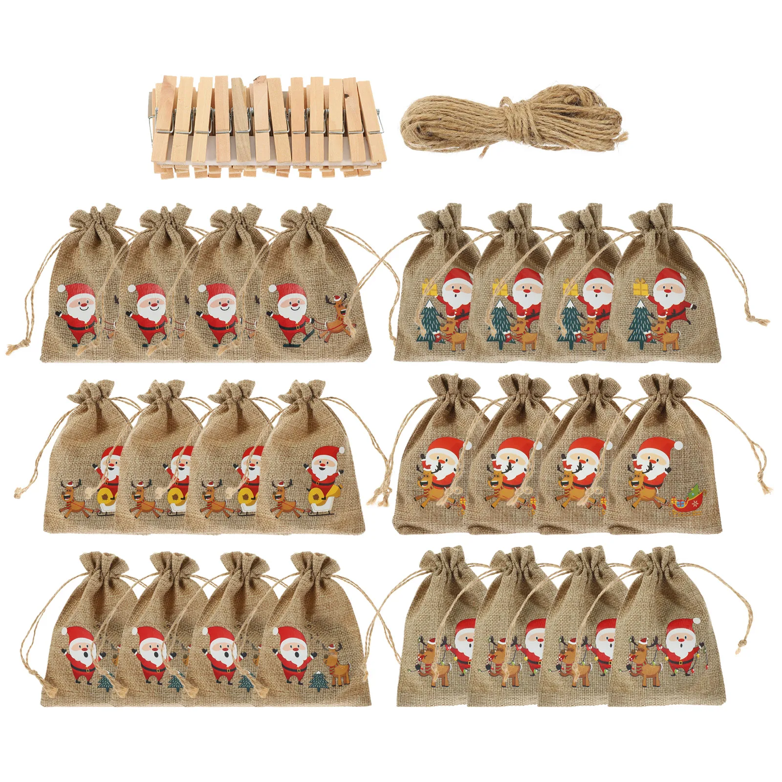 

Candy Gift Bag Set Packing Bags Favor Festival Party Empty Cookies Wrapping Small Christmas Storage Xmas Baking Treat Supplies