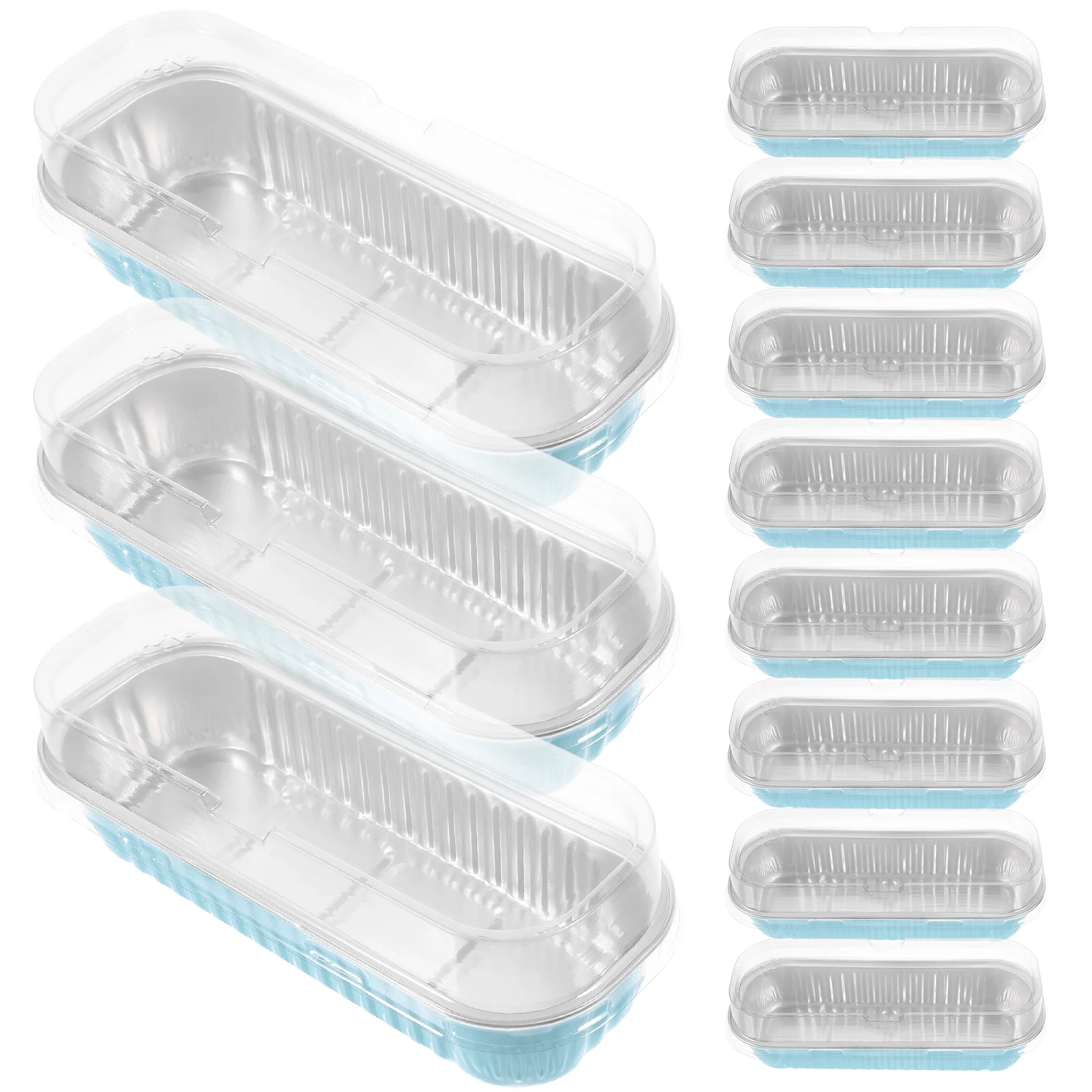 

25 Pcs Baking Mold Foil Pans Food Containers with Lids Cover Aluminum Takeout Plastic Small Loaf Cake