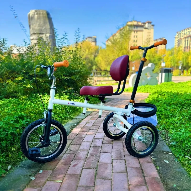 

Трехколесный велосипед для детей 6-14 лет с педалями, ободами из алюминиевого сплава, регулируемый, складной, с прочной корзиной для хранения, для велоспорта