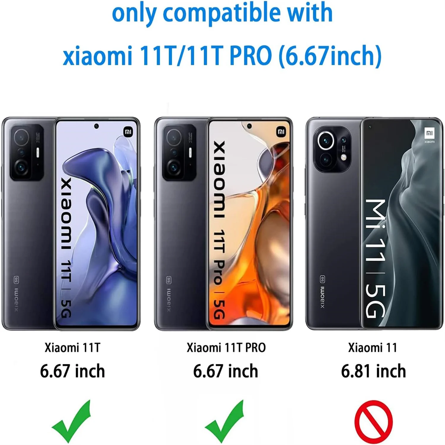 

HD Full Cover Tempered Glass For Xiaomi 11T/11T Pro Film