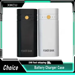 DIY Power Bank Box For Phone Electronic Charging Not Including Batteries 6000mAh 5V 2A 2X 18650 USB Type-C Battery Charger Case