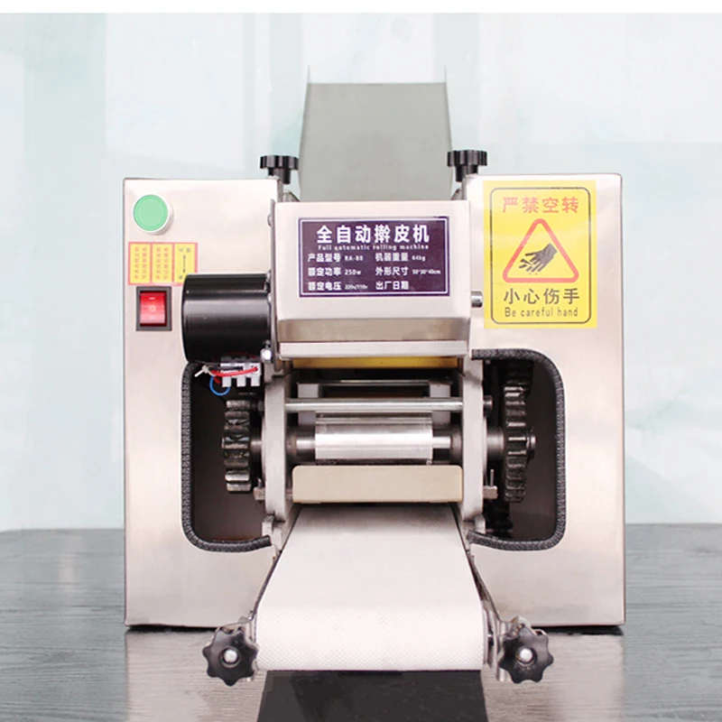 automatic Dumpling wrapper machine Electric Commercial round Dumpling Skin dough slicer rolling press making square Wonton Skin