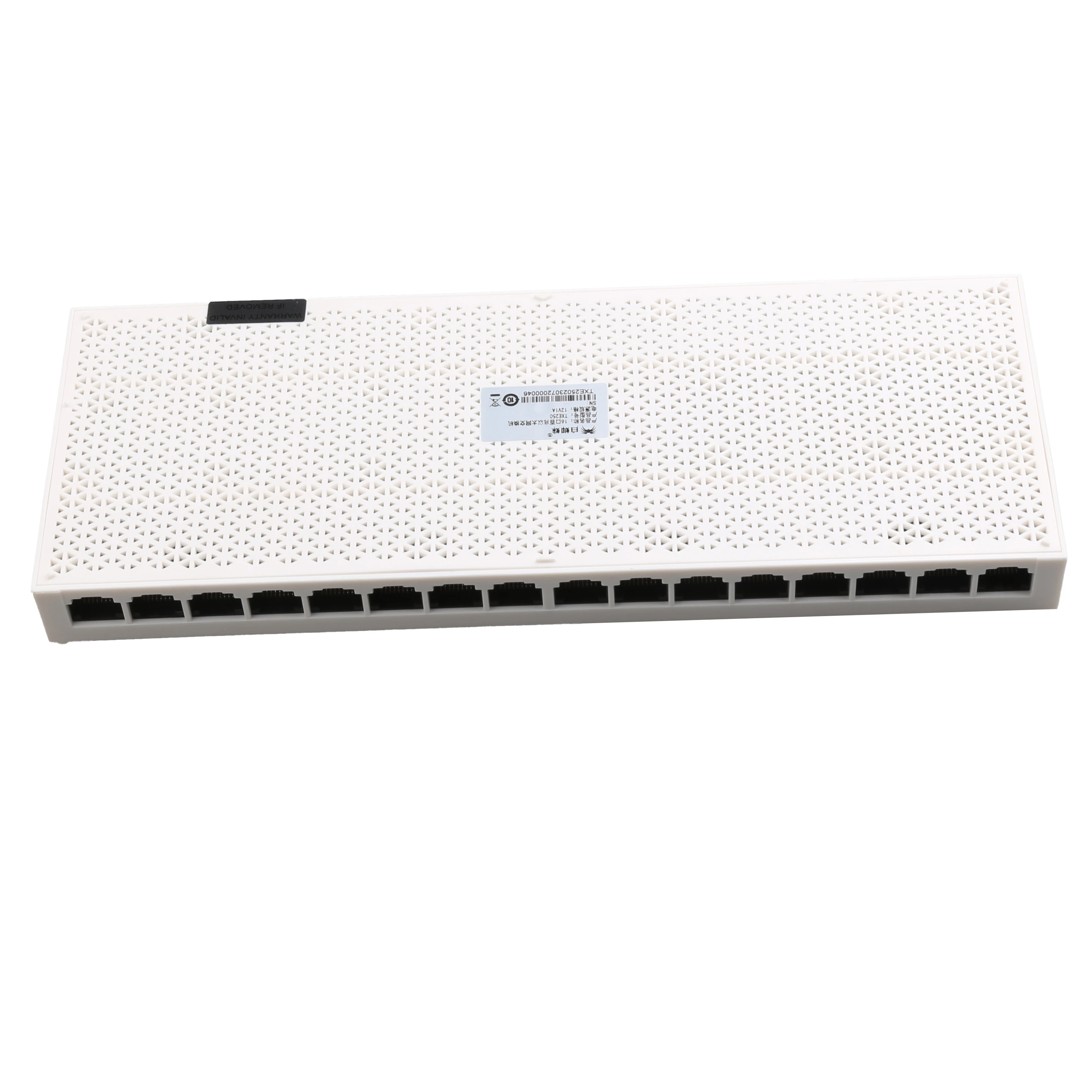 Switch Ethernet Gigabit 16-Port 10/100M Tanpa Manajemen dengan RJ45 Auto-Negotiation dan Casing Plastik