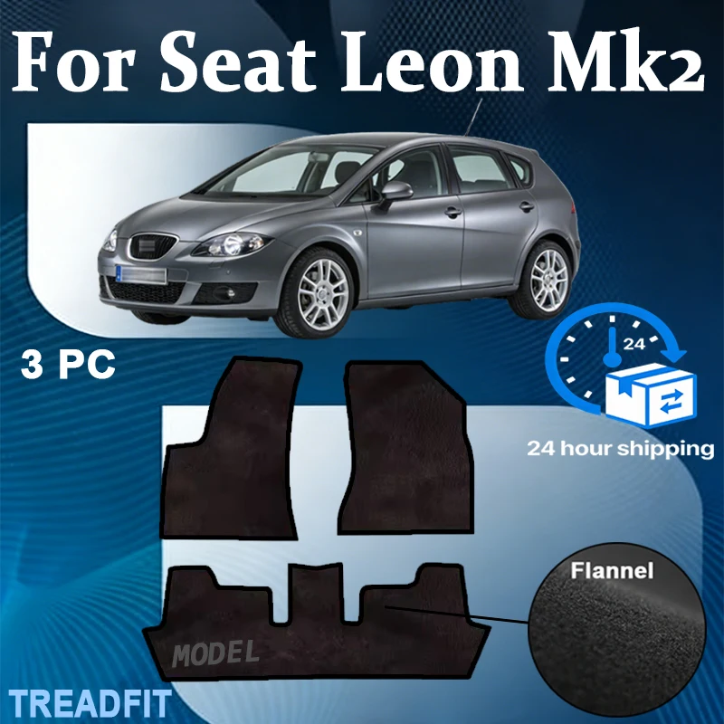 

Nylon Car Floor Mats For Seat Leon Mk2 1P 2006~2012 2007 2009 2010 Rug Panel Carpet Cover Anti-slip Foot Pads Auto Footpad