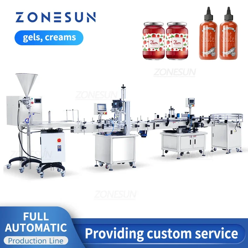 ZONESUN ZS-VTRP1 Automated Production Line Paste Filling Capping Labeling Machine