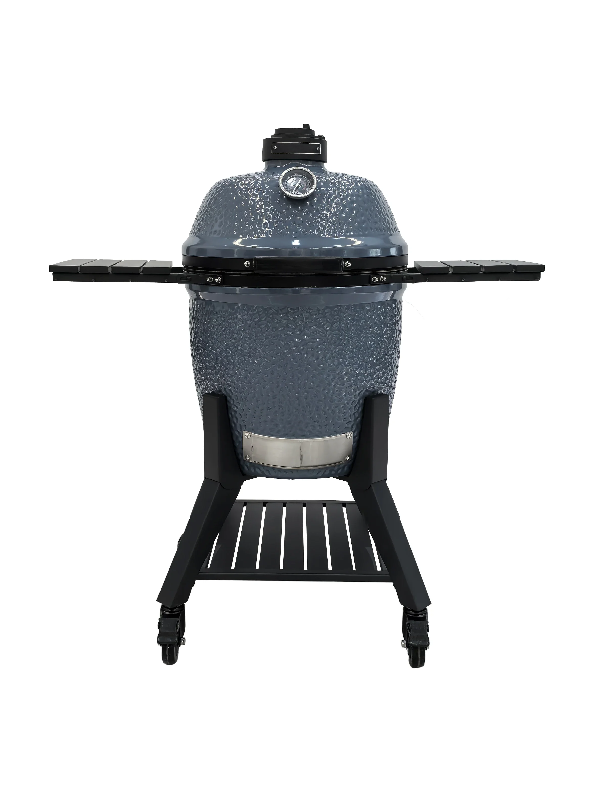 Modern Heavy-Duty 22-Inch Glossy Purple Blue Ceramic MK22 Pro Smoker Grill Cast Iron Components 5+ People Large