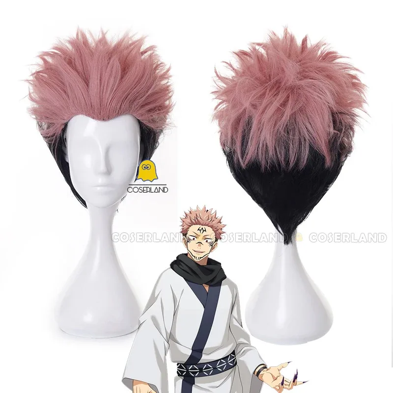 Ryomen Sukuna Cosplay Costume Wig Anime White Kimono Uniform Stickers Scarf King of Curses Halloween Women Men