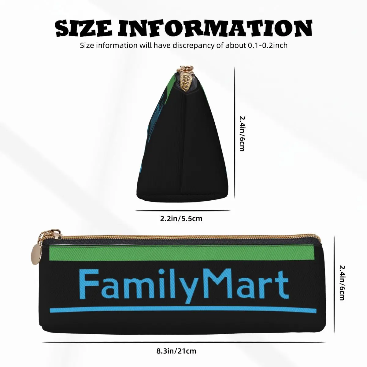 Family Mart Logo اليابان (Konbini) مقلمة الحقيبة قلم رصاص تخزين لوازم القرطاسية سعة كبيرة صندوق القلم حقيبة أقلام رصاص للأطفال