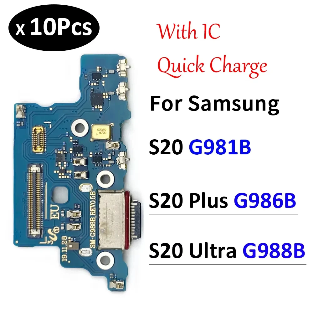 

10Pcs USB Charging Port Microphone Dock Connector Board Flex Cable For Samsung S20 Plus Ultra G986B G988B G981B