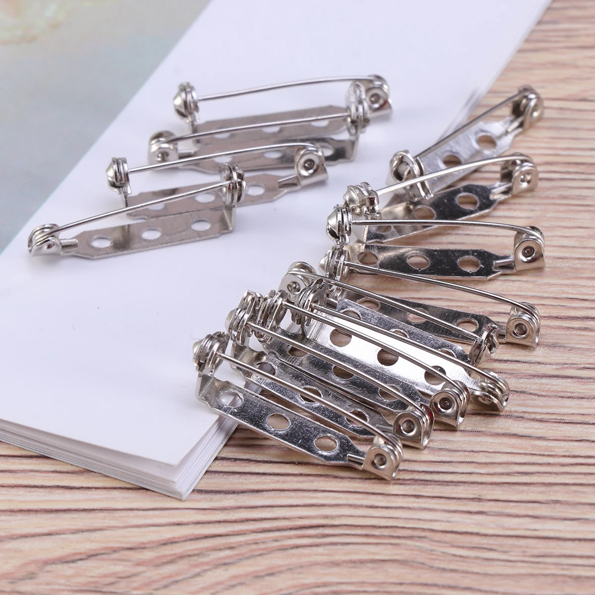 

40pcs Brooch Base Craft Pin Heavy Duty Durable Pin Fastener For Blankets Quilt Scarf Clothing Diy Jewelry Office Use