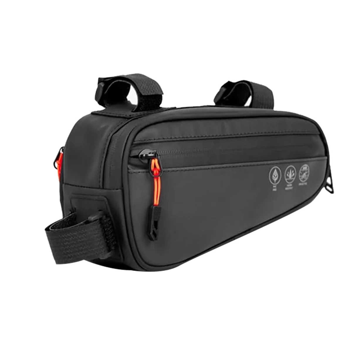 Bike Frame Bag, Waterproof Bicycle Bag with Two Side Pockets, Bike Tube Storage Pouch for Mountain Road Bike