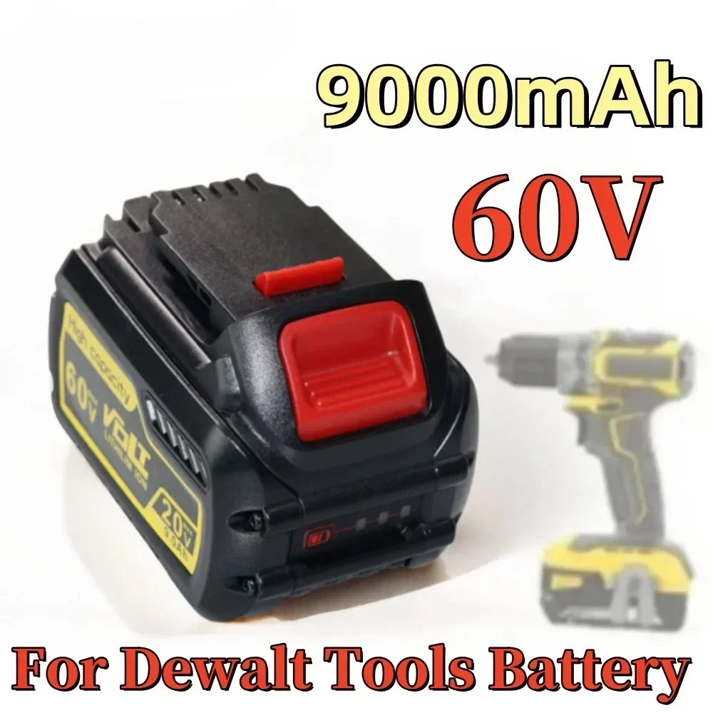 

Литий-ионный аккумулятор 60 В 9000 мАч для Dewalt MAX 60 В, совместимый с аккумулятором DCB609 DCB547-XJ DCB200 DCB182 DCB204, аккумулятор для электроинструмента