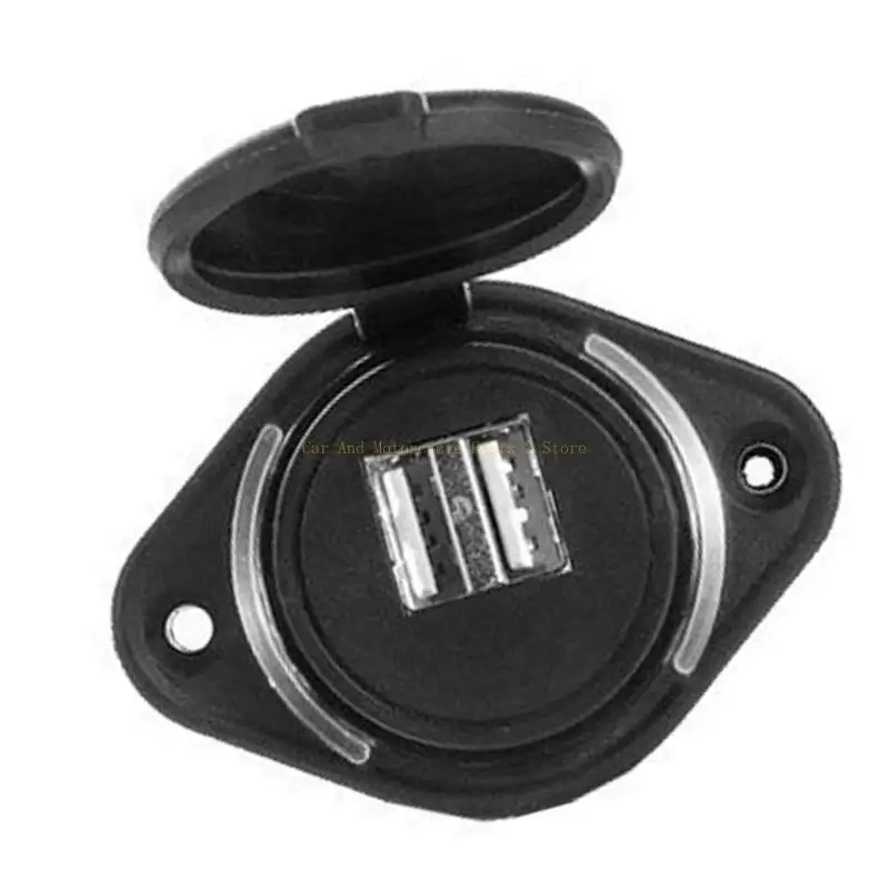 Double Port 5V 3.1A Fast Chargers Adapter for Motorcycles Campers Marine Equipment Easy Installation Power Socket
