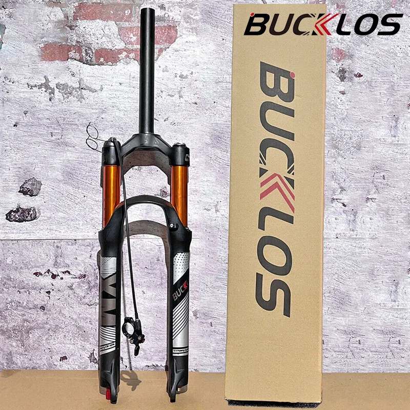 BUCKLOS MTB Front Fork Rebound Adjustable Bike Air Suspension 26/27.5/29 Inch 120mm Travel Quick Release Fork Bicycle Parts