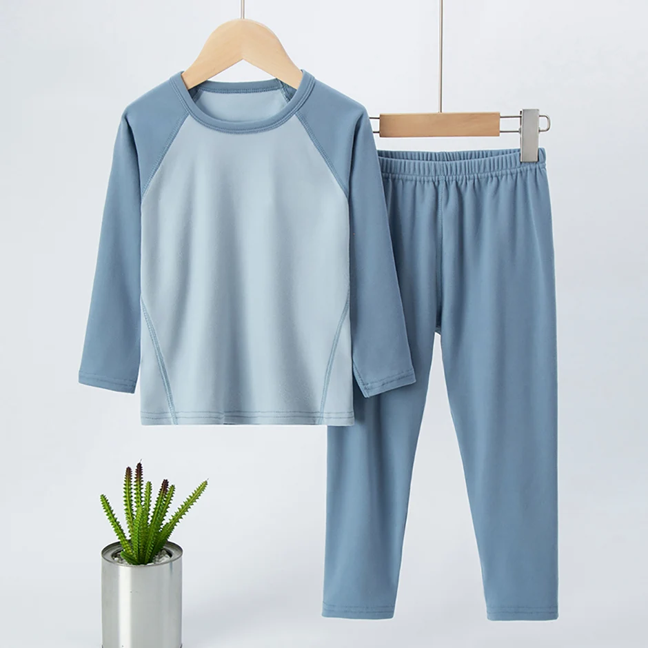Kinder-Herbst-/Winter-Warmanzug, Patchwork-Oberteil, einfarbig, mehrfarbig, modisch, geeignet für Jungen/Mädchen, lässig, bequem – Detail 6