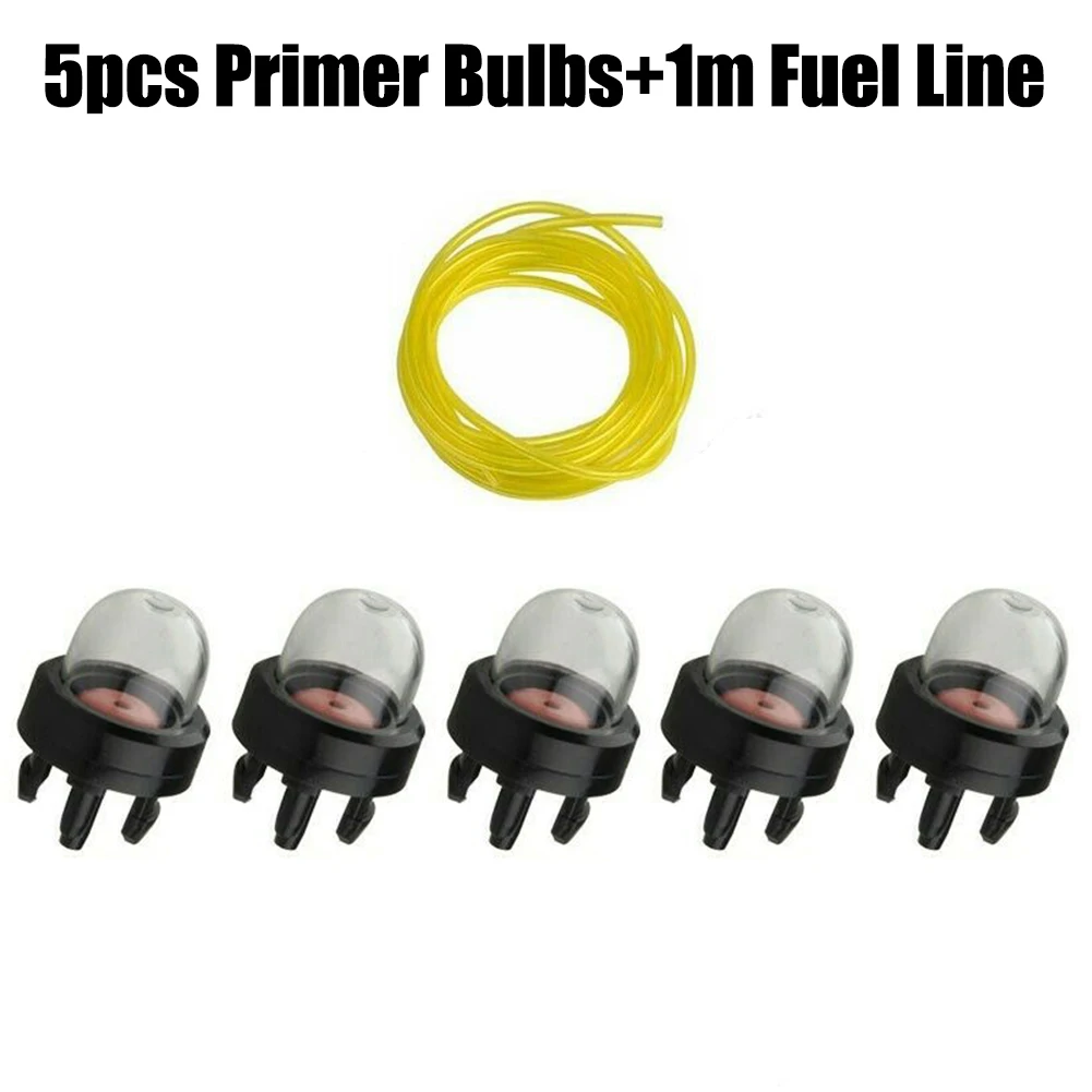 5PCS Primer- Bulb 1M Fuel Line For Trimmer For Snipper For Chainsaws Blowers Trimmer Chainsaws Carburetor Parts