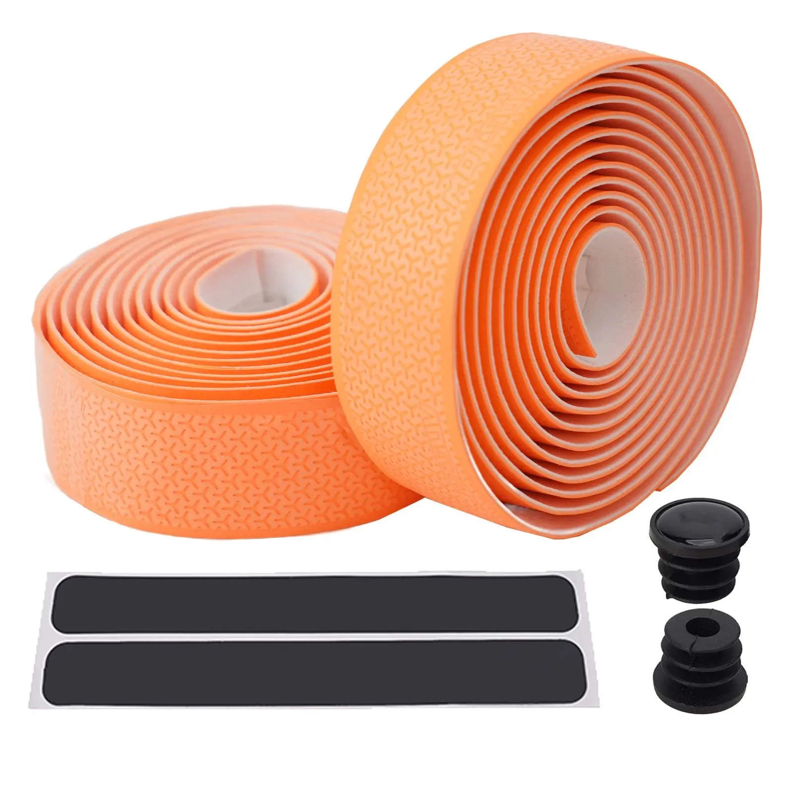 Road Bicycle Handlebar 3D Three-dimensional Pattern EVA PU Bar Tape Soft Cycling Damping With 2 Bar-Plug Anti-slip Straps