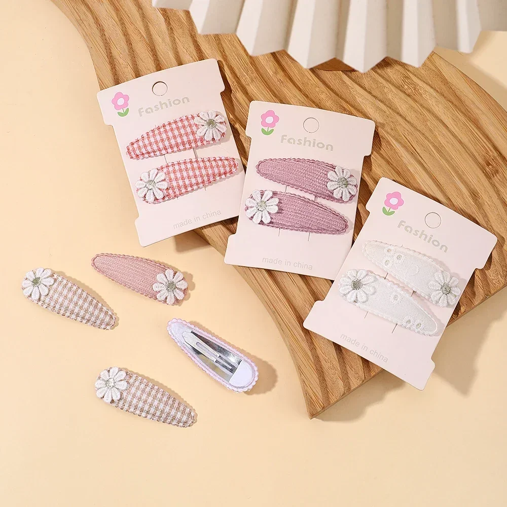 5/2/1/PCS INS Daisy ดอกไม้คลิปผมเด็กผู้หญิง Hairpins สําหรับเด็กลูกไม้สีขาว Barette เจ้าหญิงทารกอุปกรณ์เสริมผมขายส่ง