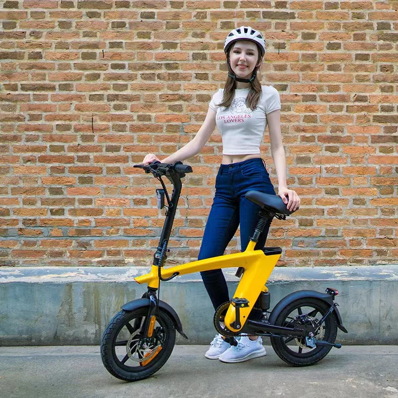 Portable Foldable Scooter H1 Power Assisted Electric Bicycle Popular In Europe And America, 14 Inch Mini Foldable Scooter