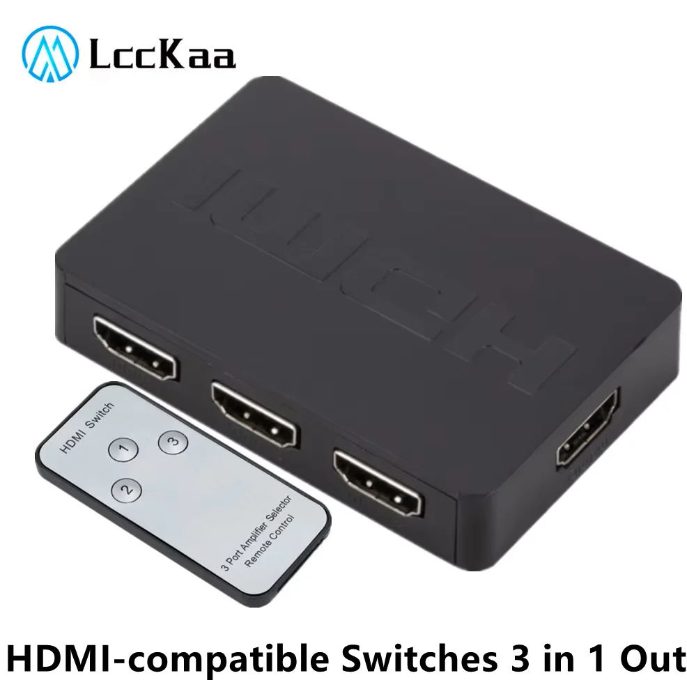 3 in 1 Out HDMI-compatible Switcher Splitter 3 Port 1080P Switch Selector Splitter Box Ultra HD for HDTV Xbox PS3 PS4 Multimedia